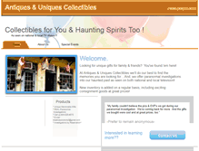 Tablet Screenshot of antiquesuniquescollectibles.com